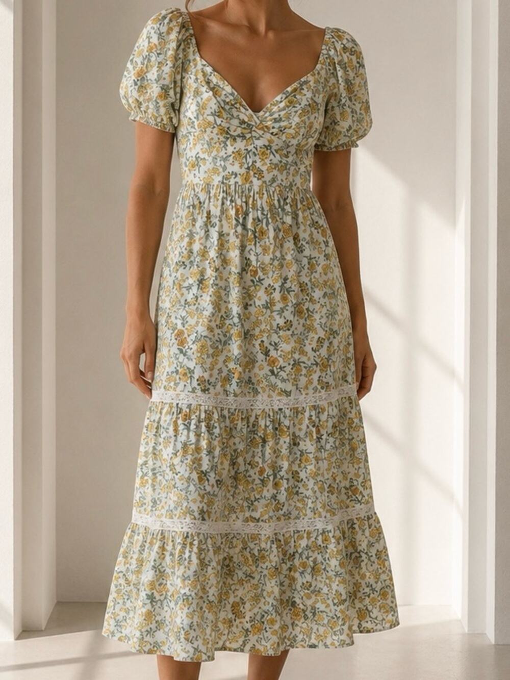 Japna floral midi dress